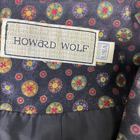 Vintage Howard Wolf Womens Size 18 Paisley Printed Button Up Blazer Jacket - Picture 4 of 7
